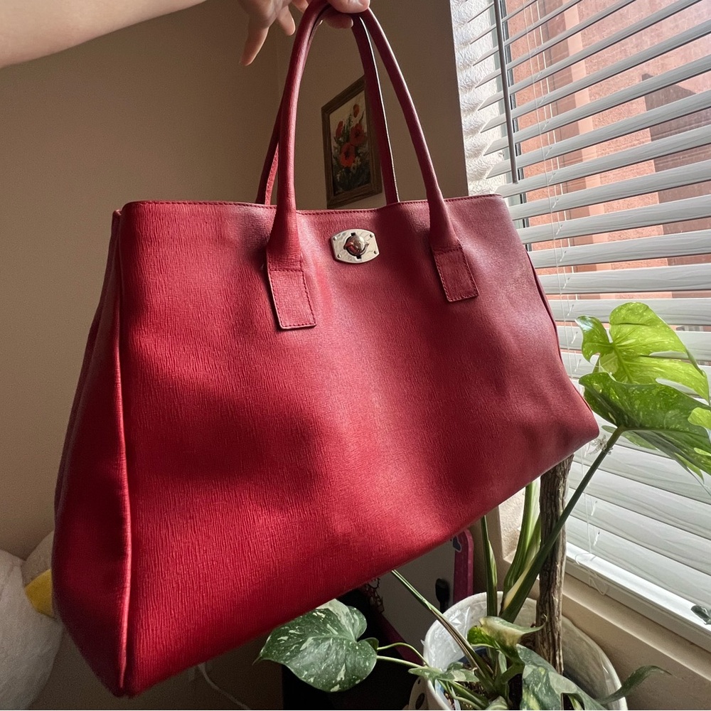 Furla Red Tote Bag